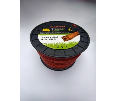 Леска Trimer Line 3,0 мм, квадрат (армированная) 152 м