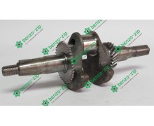 Коленвал м/б 168F/170F(6,5/7Hp)(под шлицы, Ø20mm) (c шестернями)