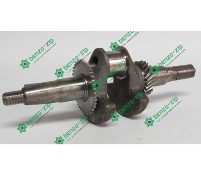 Коленвал м/б 168F/170F(6,5/7Hp)(под шлицы, Ø20mm) (c шестернями)